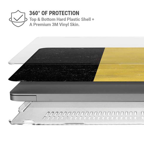 Belgium Flag Distressed MacBook Pro 14in (2021-24) Case plus Skin